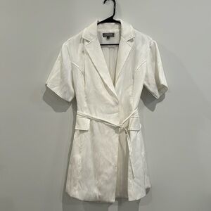 Anthropologie textured Wrap blazer dress